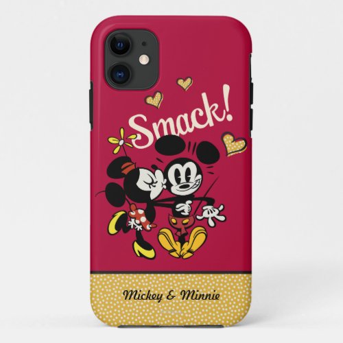 Main Mickey Shorts  Kiss on Cheek iPhone 11 Case