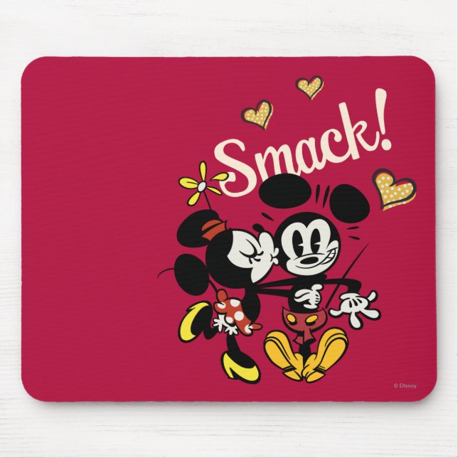 Main Mickey Shorts | Kiss on Cheek Mouse Pad (Front)