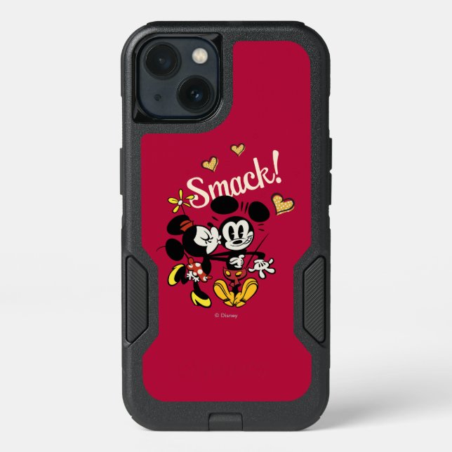 Main Mickey Shorts | Kiss on Cheek Otterbox iPhone Case (Back)