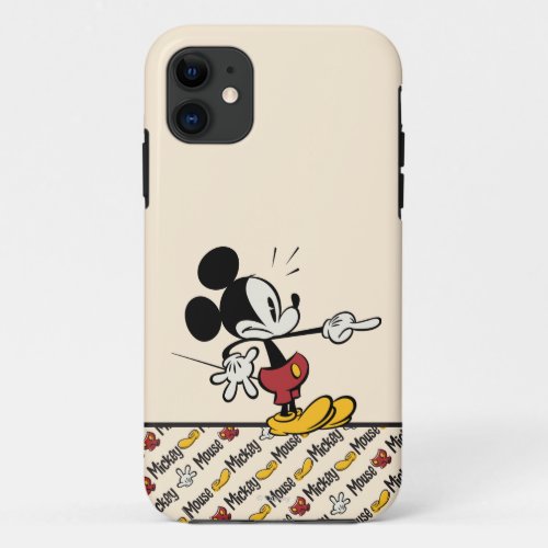 Main Mickey Shorts  Mickey Pointing Out iPhone 11 Case