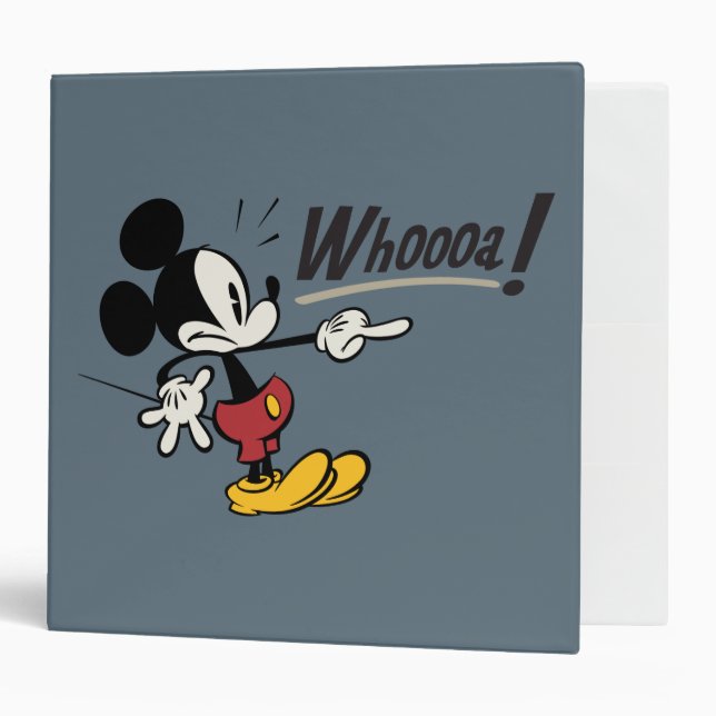 Main Mickey Shorts | Mickey Pointing Whooa Binder (Front/Inside)
