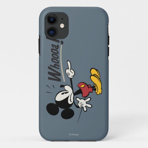 Main Mickey Shorts  Mickey Pointing Whooa iPhone 11 Case