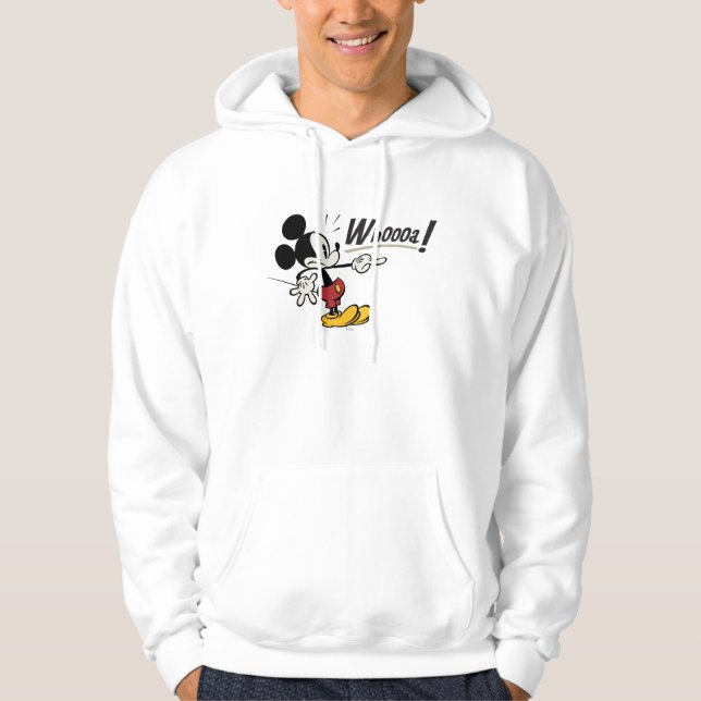 Main Mickey Shorts | Mickey Pointing Whooa Hoodie (Front)