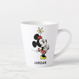 Main Mickey Shorts   Minnie Hand to Face Latte Mug