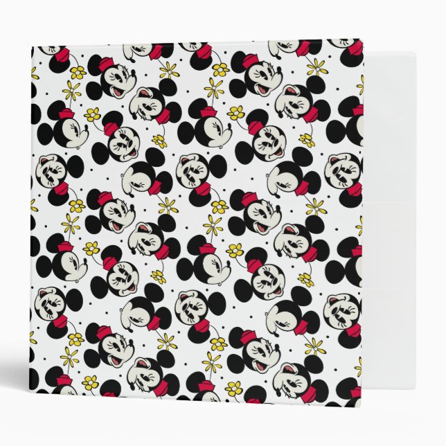 Main Mickey Shorts | Minnie Head Pattern 3 Ring Binder (Front/Inside)