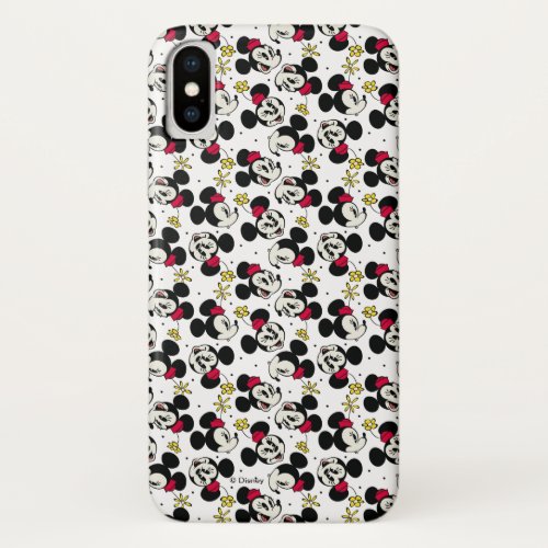 Main Mickey Shorts  Minnie Head Pattern iPhone X Case