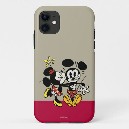 Main Mickey Shorts  Minnie Kissing Mickey iPhone 11 Case