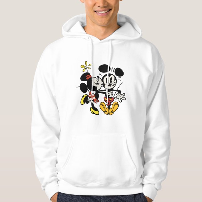 Main Mickey Shorts | Minnie Kissing Mickey Hoodie (Front)