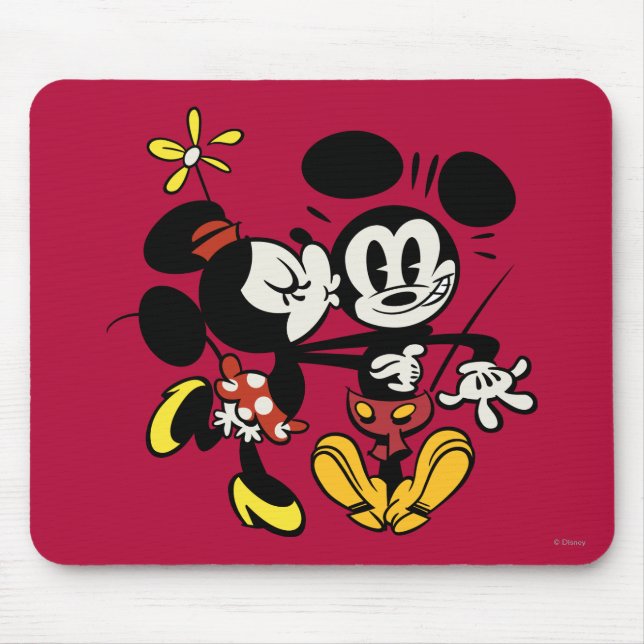 Main Mickey Shorts | Minnie Kissing Mickey Mouse Pad (Front)
