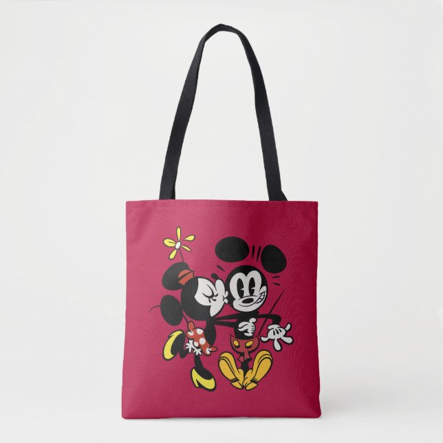 Main Mickey Shorts | Minnie Kissing Mickey Tote Bag (Front)