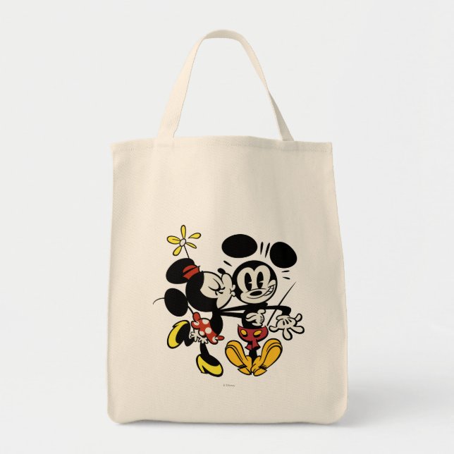 Main Mickey Shorts | Minnie Kissing Mickey Tote Bag (Front)