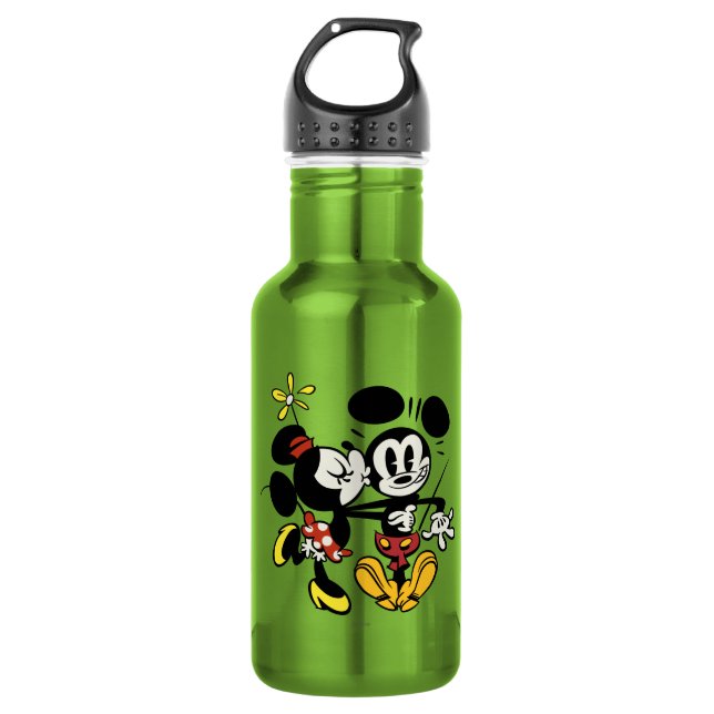 Main Mickey Shorts | Minnie Kissing Mickey Water Bottle (Front)