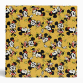 Main Mickey Shorts | Minnie Mouse Orange Pattern 3 Ring Binder (Front)