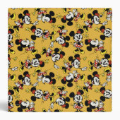Main Mickey Shorts | Minnie Mouse Orange Pattern 3 Ring Binder (Back)
