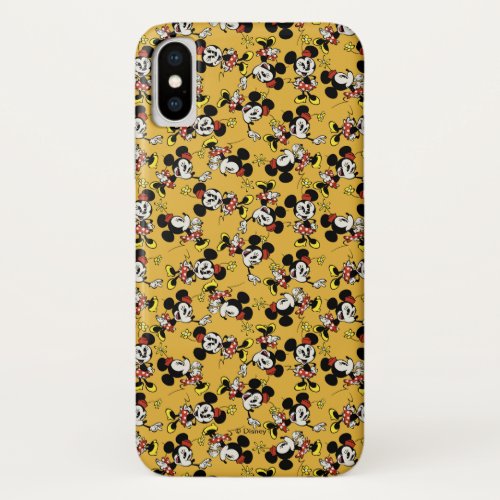 Main Mickey Shorts  Minnie Mouse Orange Pattern iPhone X Case