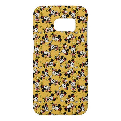 Main Mickey Shorts  Minnie Mouse Orange Pattern Samsung Galaxy S7 Case