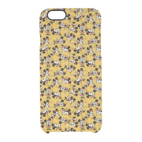 Main Mickey Shorts  Minnie Mouse Yellow Pattern Clear iPhone 66S Case