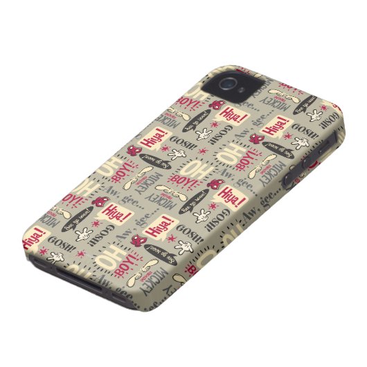 Main Mickey Shorts | Phrase Icon Pattern Case-Mate iPhone Case (Bottom)