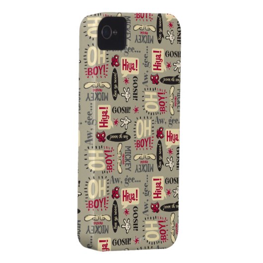Main Mickey Shorts | Phrase Icon Pattern Case-Mate iPhone Case (Back/Right)