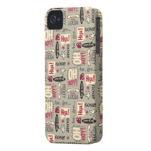 Main Mickey Shorts | Phrase Icon Pattern Case-Mate iPhone Case (Back Left)