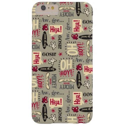 Main Mickey Shorts  Phrase Icon Pattern Barely There iPhone 6 Plus Case