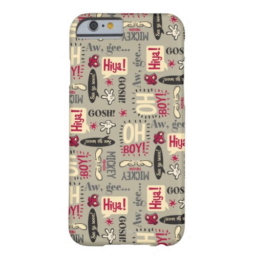Main Mickey Shorts  Phrase Icon Pattern Barely There iPhone 6 Case