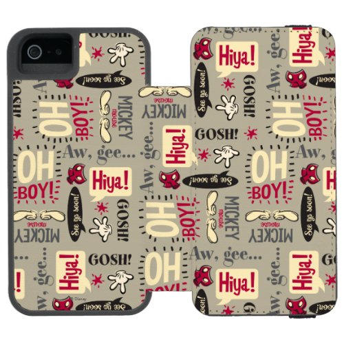 Main Mickey Shorts  Phrase Icon Pattern iPhone SE55s Wallet Case