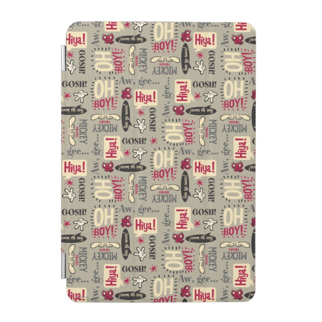 Main Mickey Shorts | Phrase Icon Pattern iPad Mini Cover (Front)