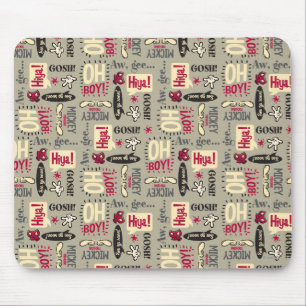 Main Mickey Shorts   Phrase Icon Pattern Mouse Pad