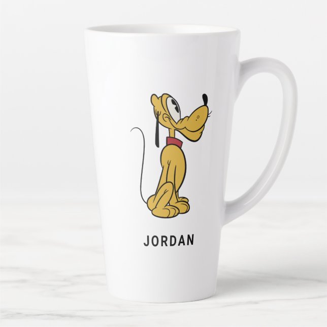 Main Mickey Shorts | Pluto Side Profile Latte Mug (Right)
