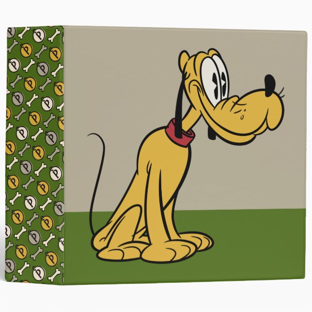 Main Mickey Shorts | Pluto Sitting 3 Ring Binder (Front/Spine)