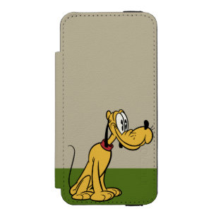 Main Mickey Shorts   Pluto Sitting iPhone SE/5/5s Wallet Case