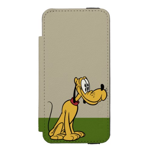 Main Mickey Shorts  Pluto Sitting iPhone SE55s Wallet Case