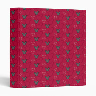 Main Mickey Shorts   Red Icon Pattern 3 Ring Binder