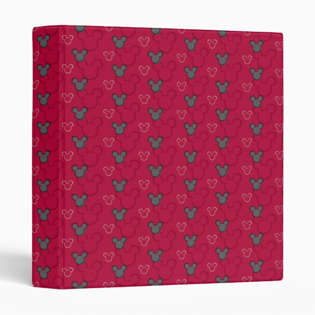 Main Mickey Shorts | Red Icon Pattern 3 Ring Binder (Front/Spine)