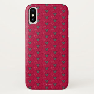 Main Mickey Shorts   Red Icon Pattern iPhone X Case