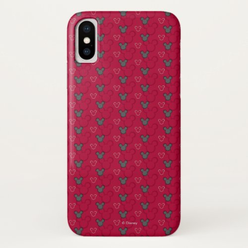 Main Mickey Shorts  Red Icon Pattern iPhone X Case