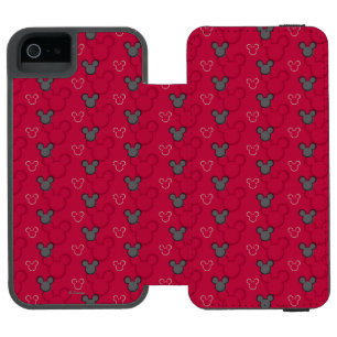 Main Mickey Shorts   Red Icon Pattern Wallet Case For iPhone SE/5/5s