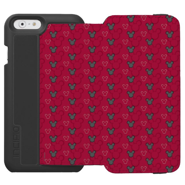 Main Mickey Shorts | Red Icon Pattern Incipio iPhone Wallet Case (Folio Open)