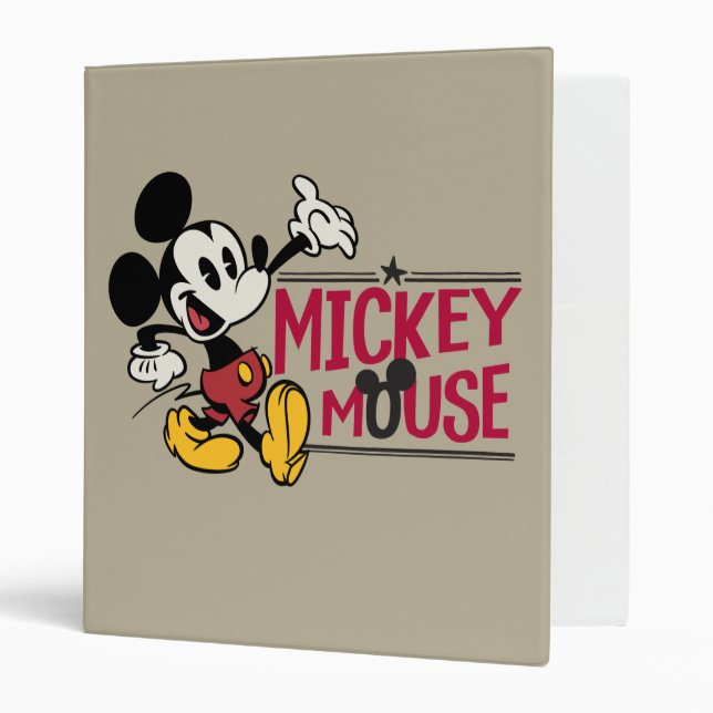 Main Mickey Shorts | Strutting 3 Ring Binder (Front/Inside)