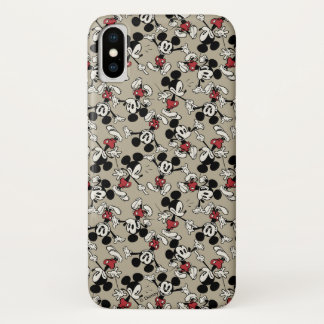 Main Mickey Shorts | Tan Icon Pattern iPhone X Case