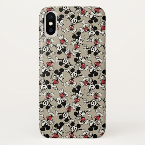 Main Mickey Shorts  Tan Icon Pattern iPhone X Case