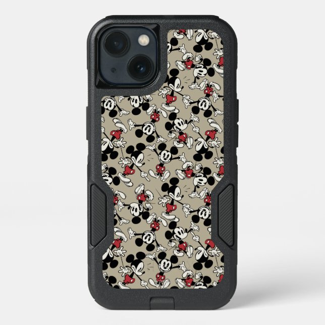 Main Mickey Shorts | Tan Icon Pattern Otterbox iPhone Case (Back)