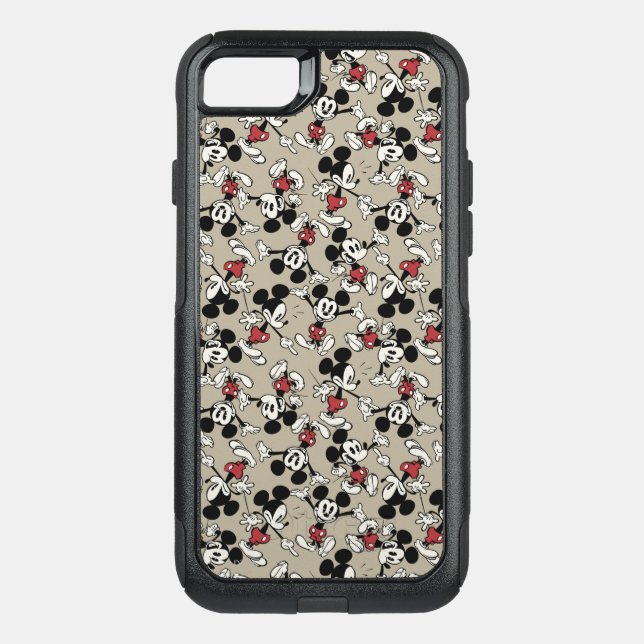Main Mickey Shorts | Tan Icon Pattern Otterbox iPhone Case (Back)