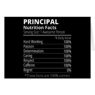 Main Nutrition Facts Funny Cards