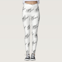 Main of Honor Leggings - Black on White