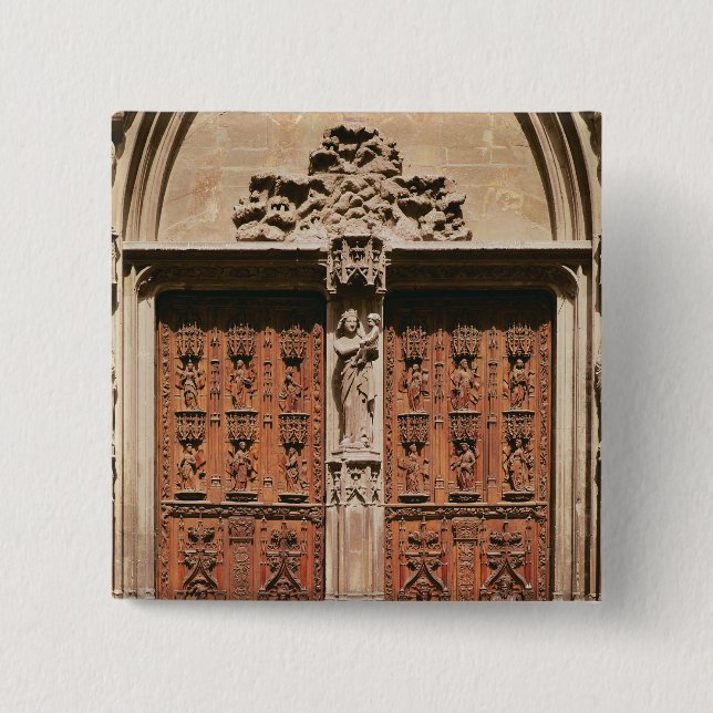 Main Portal of the Saint-Sauveur Cathedral Pinback Button (Front)