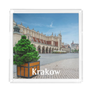 Main square in Krakow old town, Poland Acrylic Tray