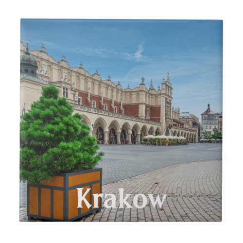 Main square in Krakow old town Poland Ceramic Tile