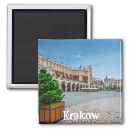 Main square in Krakow old town Poland Magnet